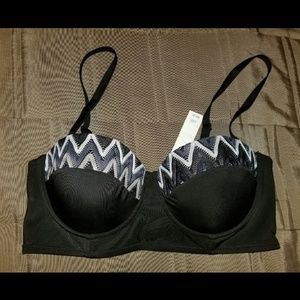 NWT C&California Balconette Chevron Bra 32D